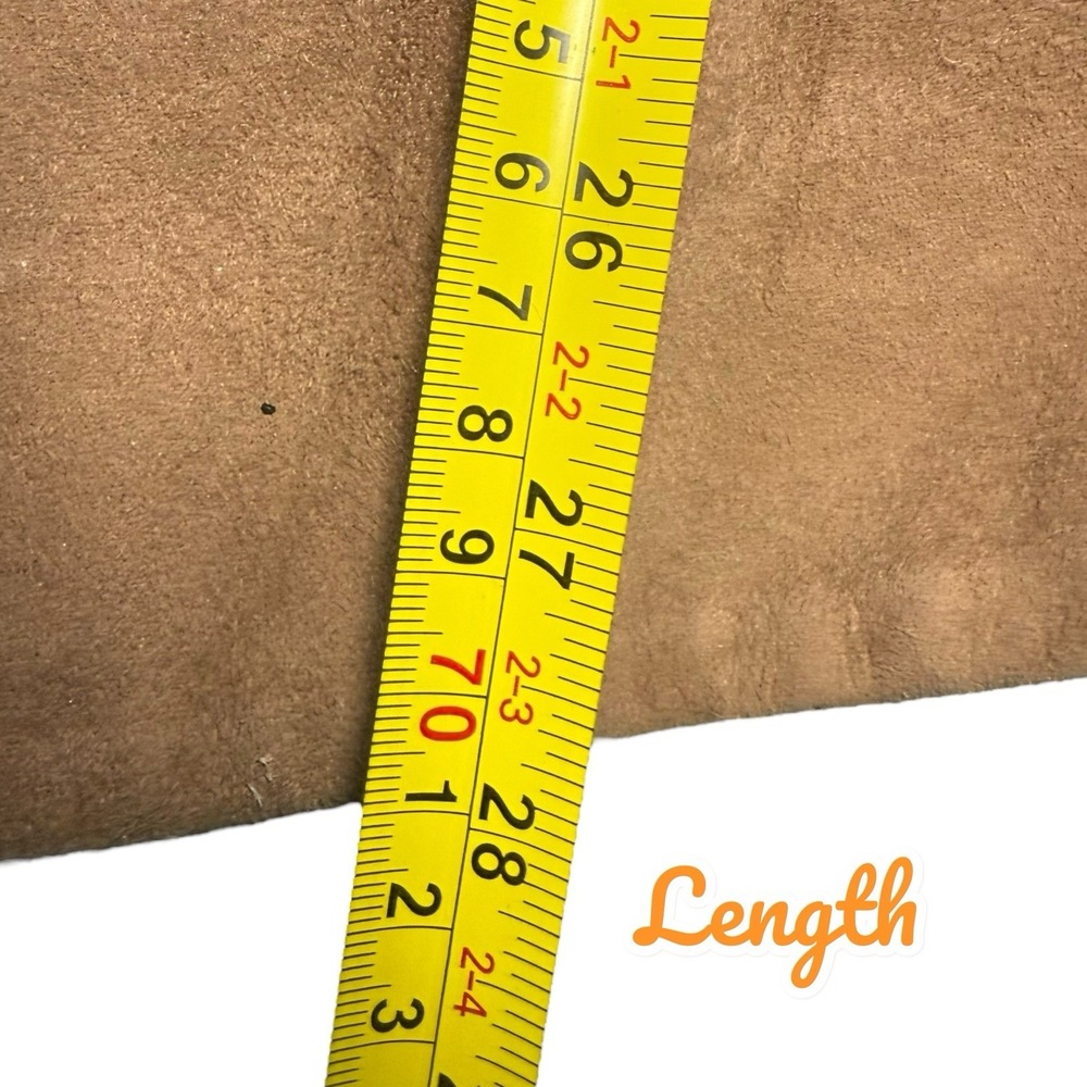 Elegant Tan Women's Jacket By Dana Buchman- Suede Leather with leather cuffs. - Picture 9 of 10